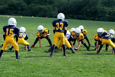 Two teams to play football
